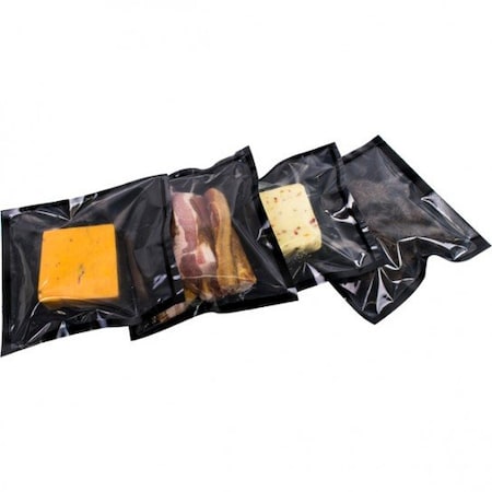 6 X 8 3 Mil ClearBlack Vacuum Pouches, 1000PK